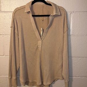 NWT Aerie waffle long sleeve